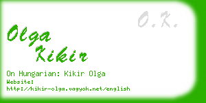 olga kikir business card